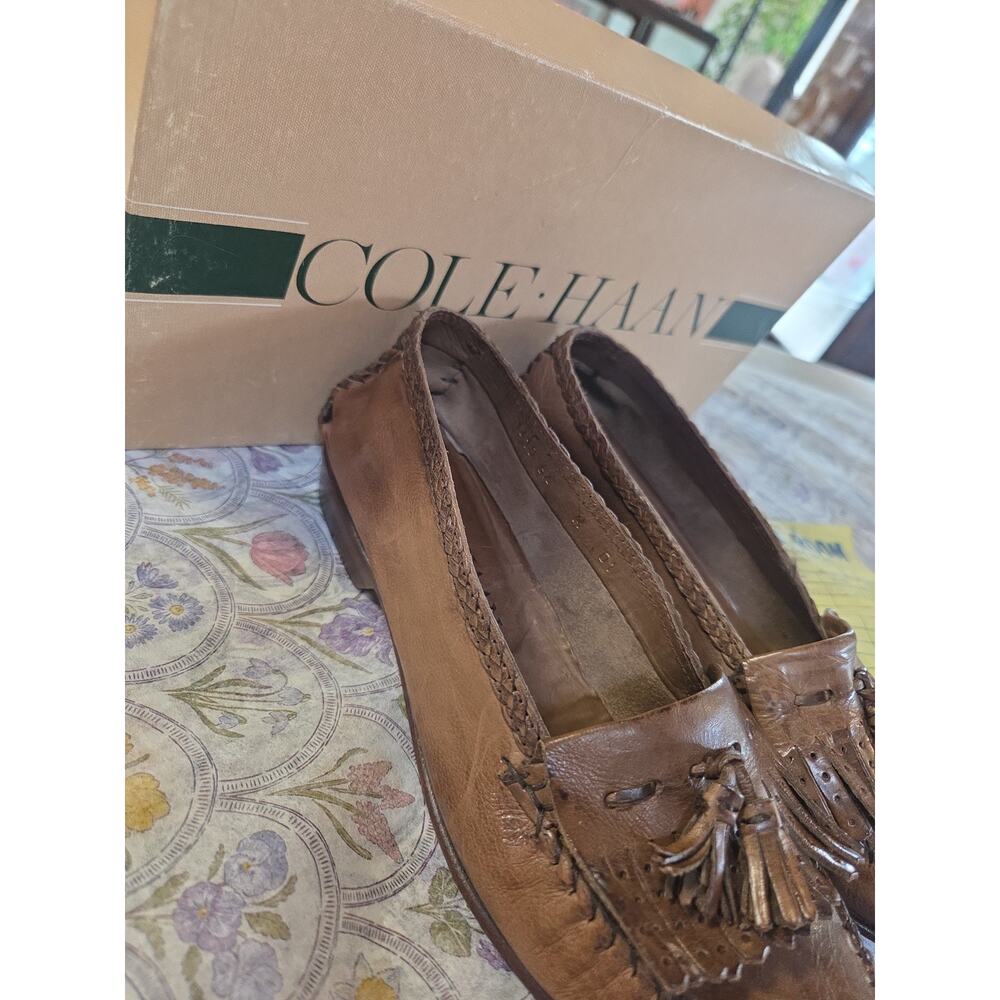 1980s Cole Haan Brown Tassel Loafers Womens In Box Size 6.5 Has Orig Receipt - Picture 3 of 15